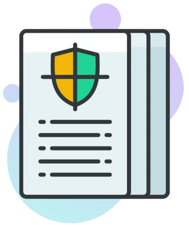 Privacy Policy documents with a shield