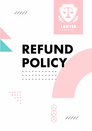 Refund Policy template document cover