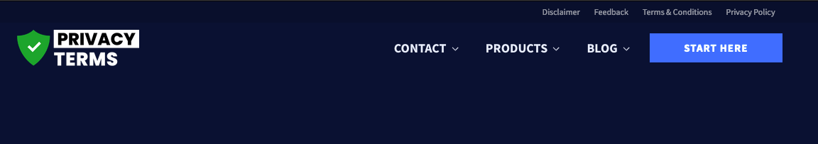 Our Privacy Policy in the top navigation menu