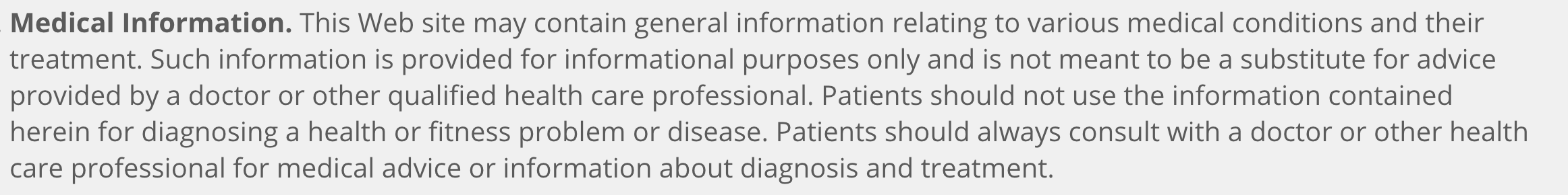 Pfizer medical disclaimer
