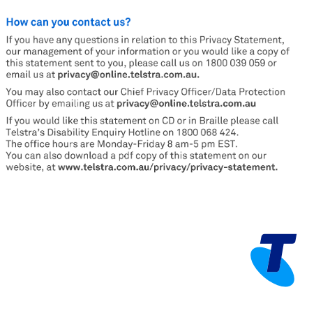 Telstra contact information