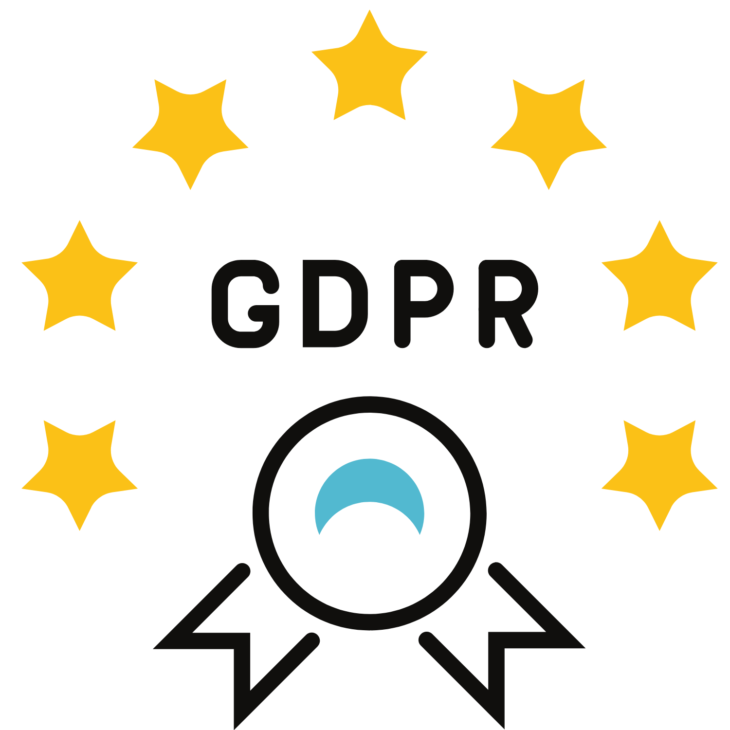 GDPR compliance badge with EU stars