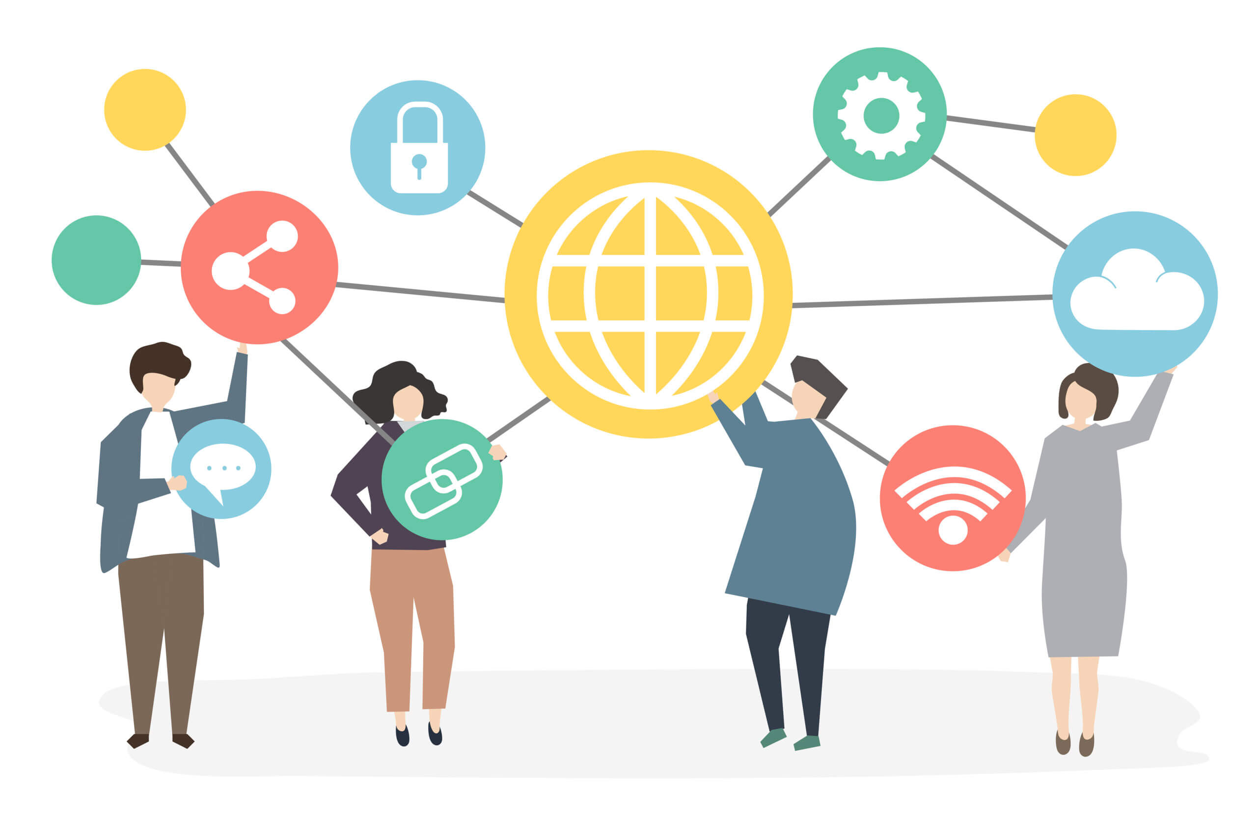 Chain links representing hyperlinks between websites