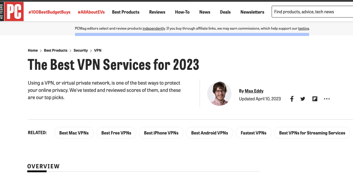PCMag's disclaimer is concise, honest, and transparent about the nature of the affiliate relationship and how it benefits both PCMag and its users.
